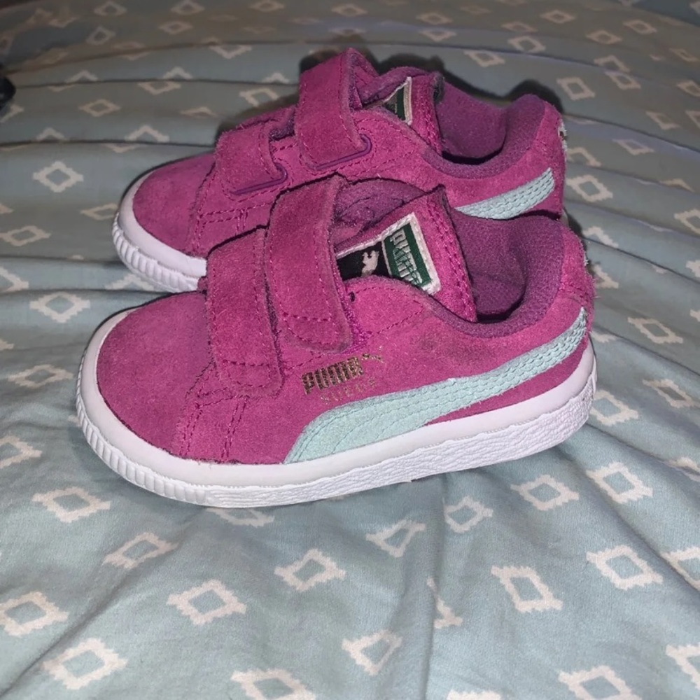 Puma suede. Size 4C girls